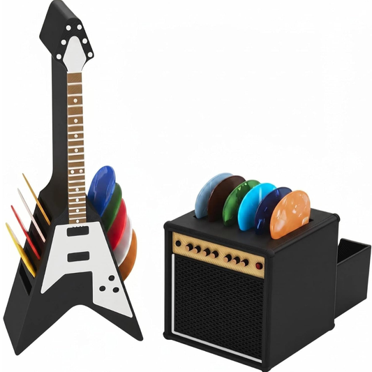 Soporte para púas de guitarra vintage portátil