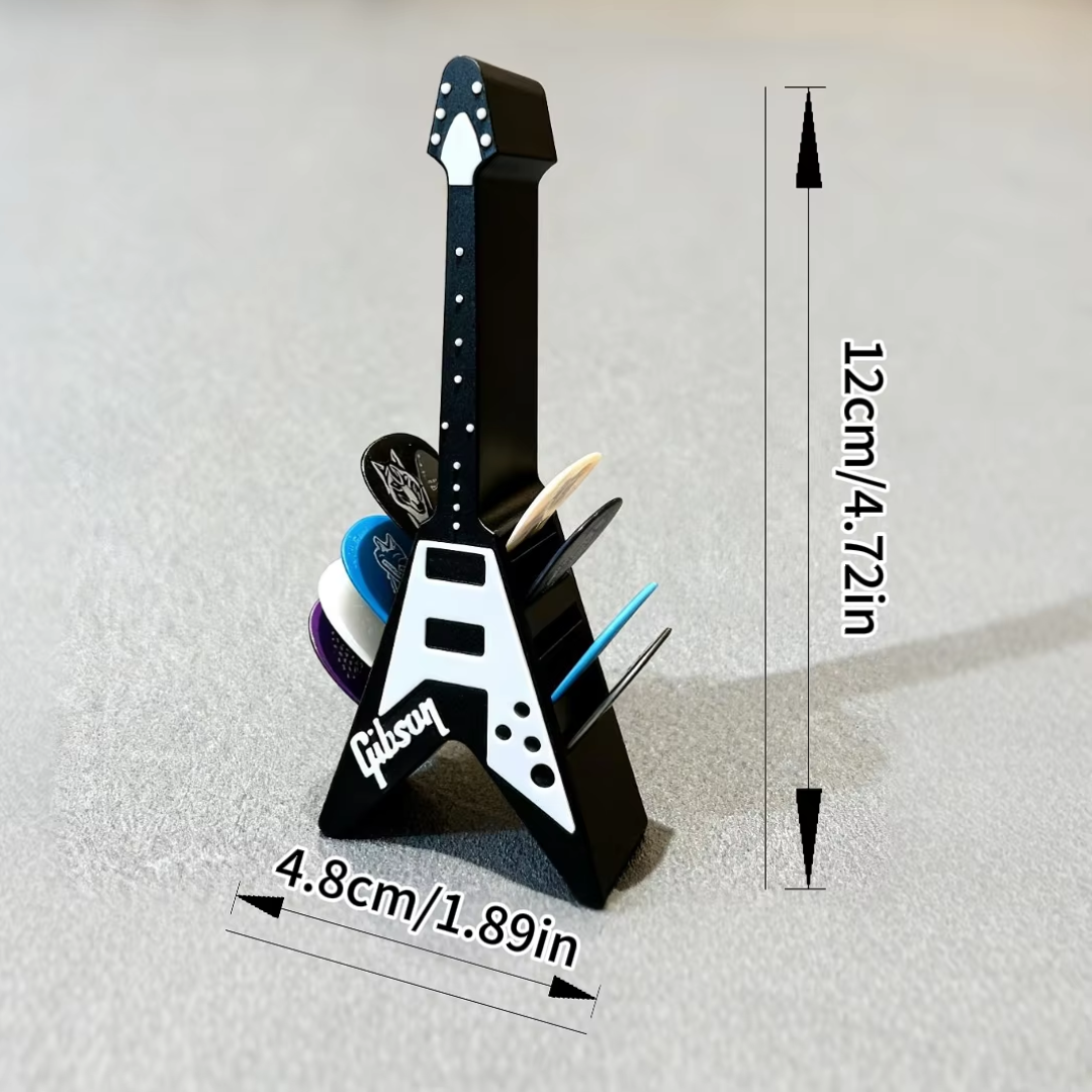 Soporte para púas de guitarra vintage portátil