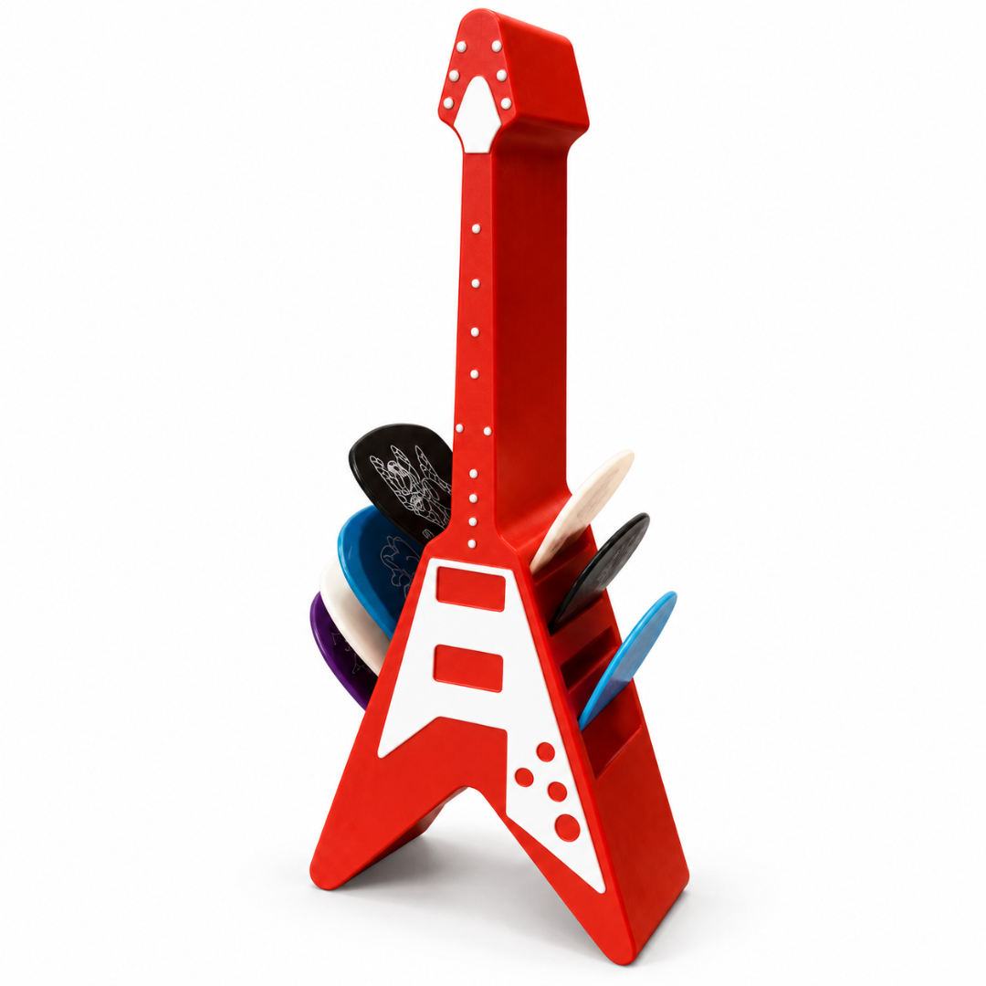 Soporte para púas de guitarra vintage portátil