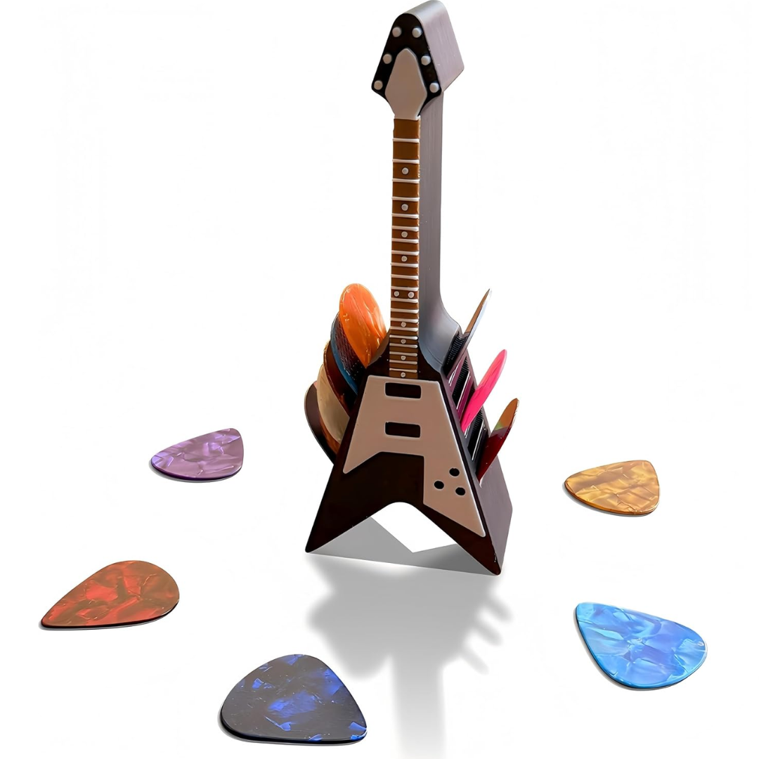Soporte para púas de guitarra vintage portátil
